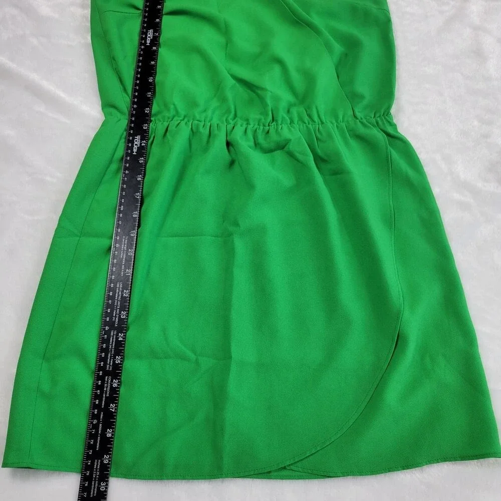 FABLE Green Lattice Back Halter Neck Elastic Waist Mini Dress Women's‎ Size M